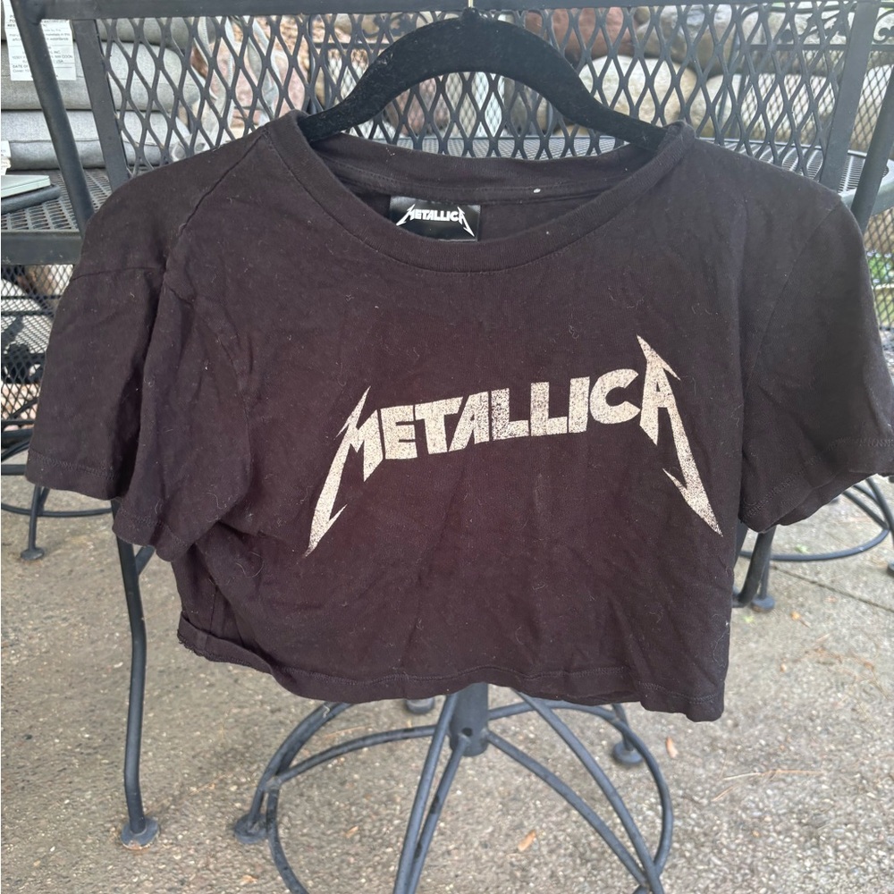 Metallica Black Crop Top